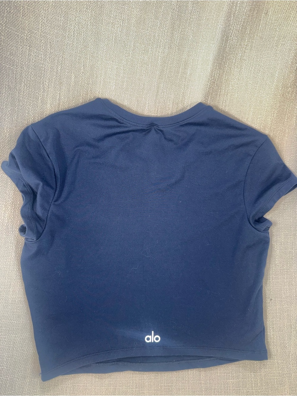 ALO Yoga Navy Short Sleeve Crop Top - Picture 7 of 7